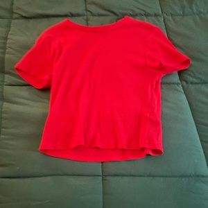 Ribbed red shirt, medium size from H&M divided basics section.